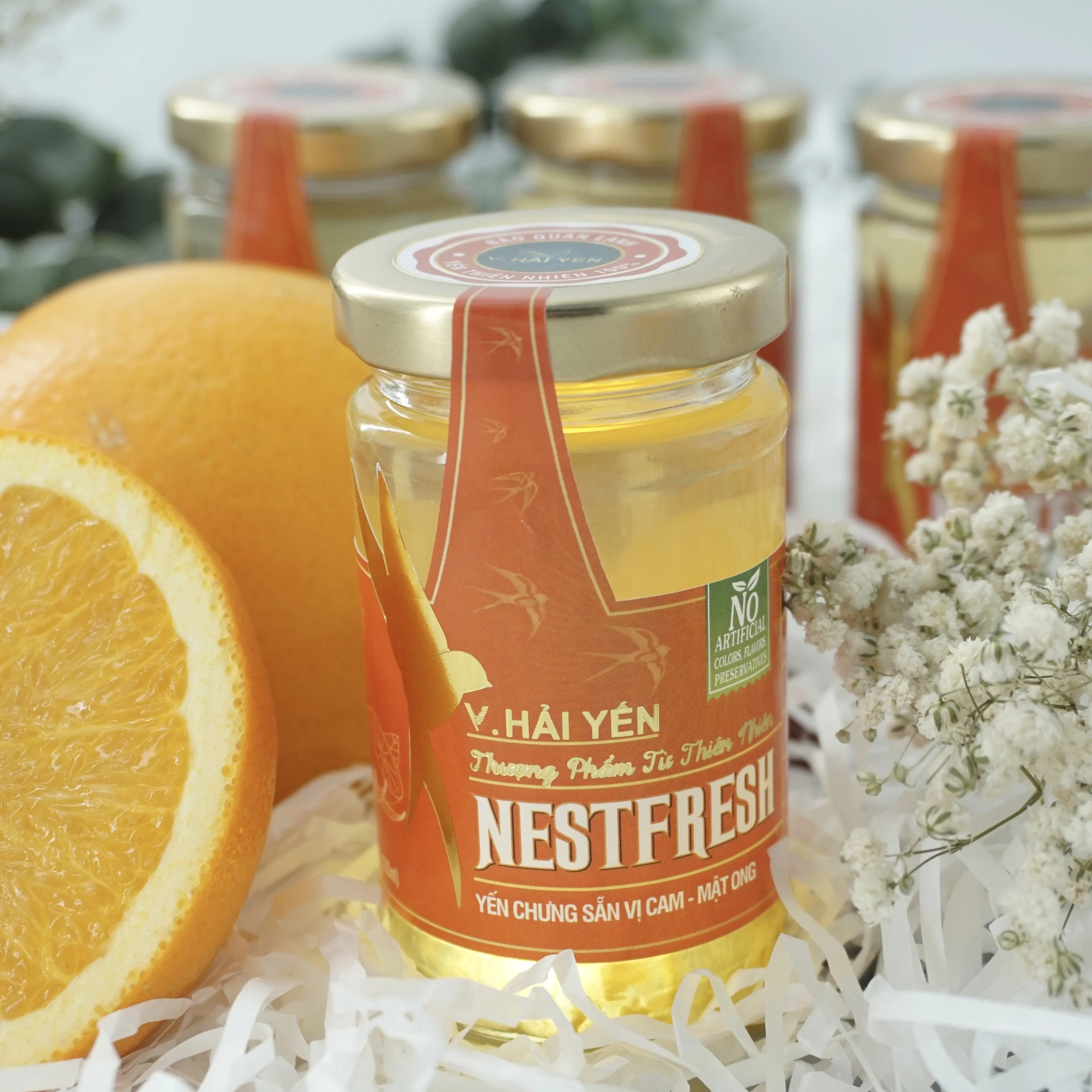 Продукты для здоровья, птичье гнездо NESTFRESH смешанное с апельсином и медом из Вьетнама