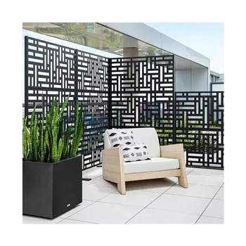 Outdoor privacy screen decorative laser cut pattern screen panel aluminum balcony garden yard laser cut screen