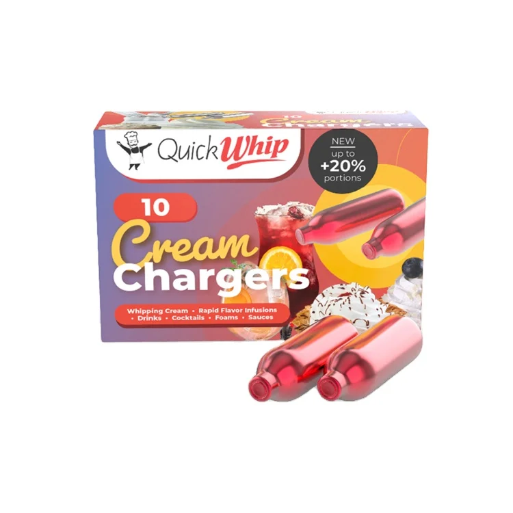 Excellent Quality Bulk Selling 9g Quickwhip Professional Whipped Cream Chargers Carbon Steel Metal Type Cylinder at Low Price