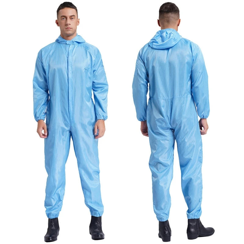 Anti-Static Dustproof Hooded Coverall Jumpsuit Overalls for Workshop Worker Spray Paint Work Uniforms Workshop Suit Work Clothes