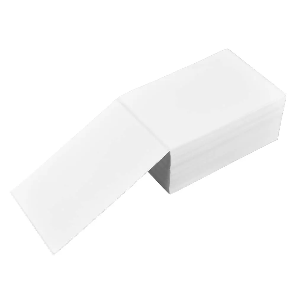 Wholesale Blank 4 X 6 Direct Waybill Sticker A6 Fanfold Thermal Printer Sticker Folding Shipping Labels with Perforations