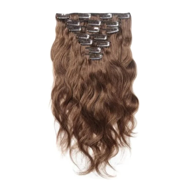Hot selling factory wholesale price no tangle no shedding 100% human hair clip in hair extensions in Vietnam