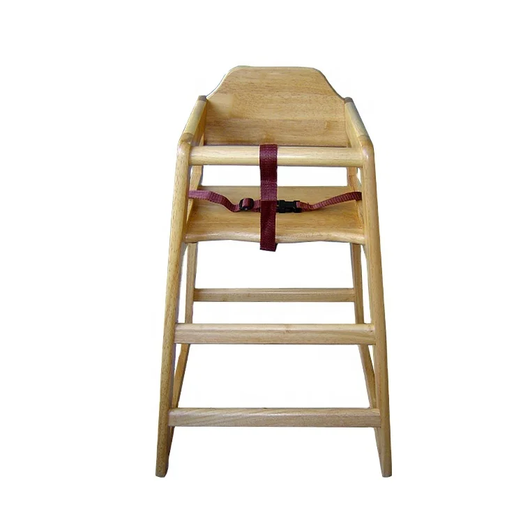 New baby chair wood with seat belt wooden high chair baby feeding safety seats