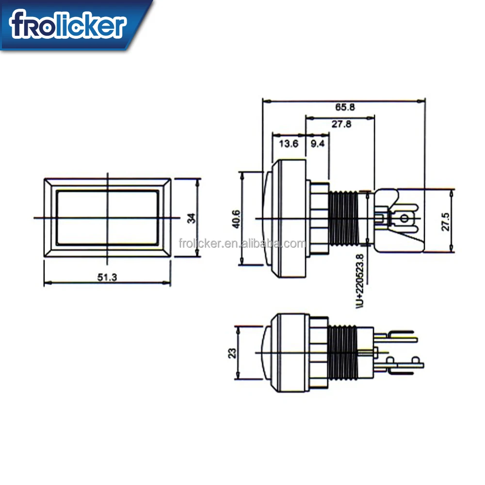 Rectangular Push Button For Video Game Machine  Firelink Machine