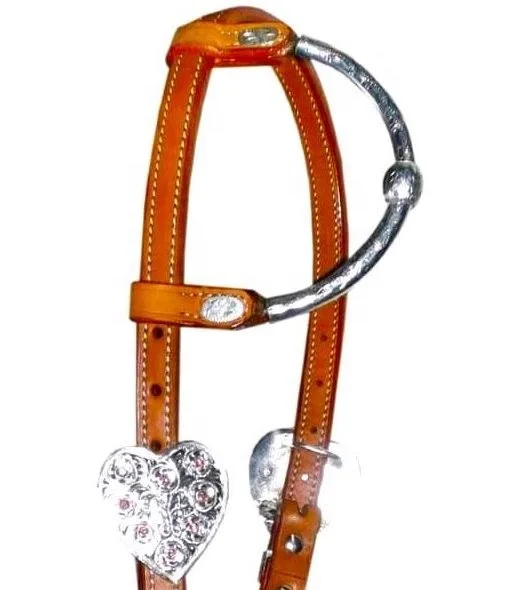 Высококачественная кожаная гарнитура в западном стиле с тяжелым покрытием серебристая по доступной цене