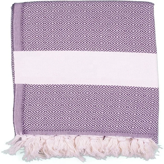 
Designer Diamond and Herringbone Turkish Hammam Towels with Fringes Peshtemal Fouta Towel Manufacturers <span style=