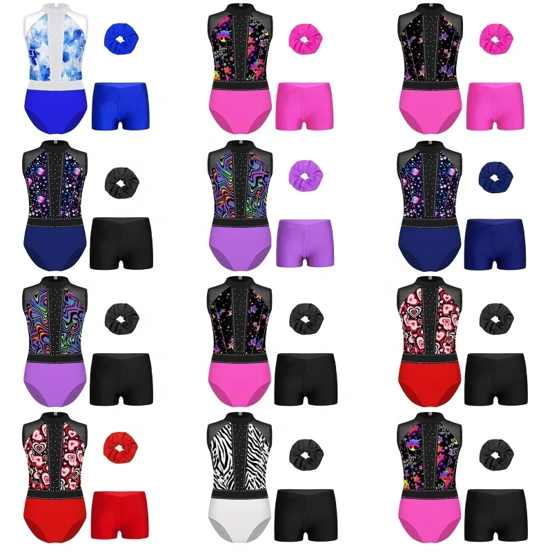 6-16 Custom Wholesale Training Dancewear Set Stage Dance Performance Wear Figure Skating Rhythmic Gymnastics Leotard Clothing