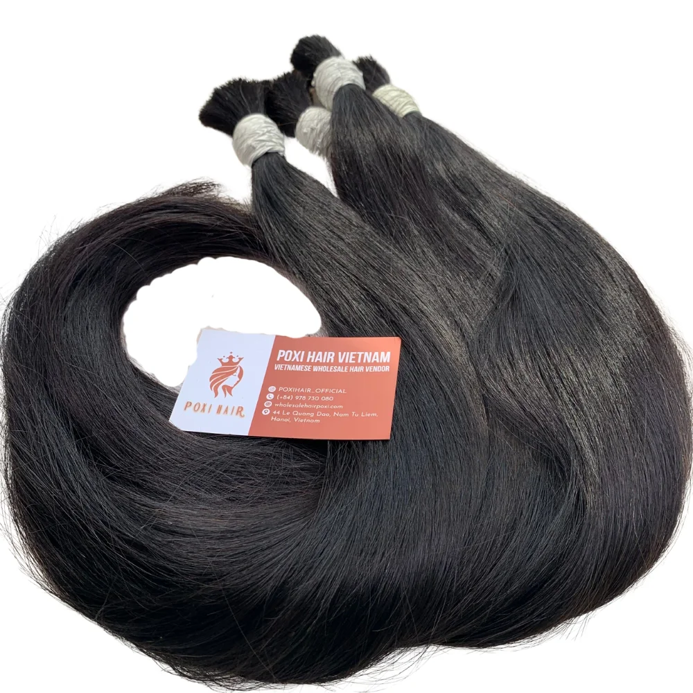 Top Quality Custom Colors Humano No Chemicals Tangle Free Human Single Donor Bulk Human Hair Extension Hair Raw Materials