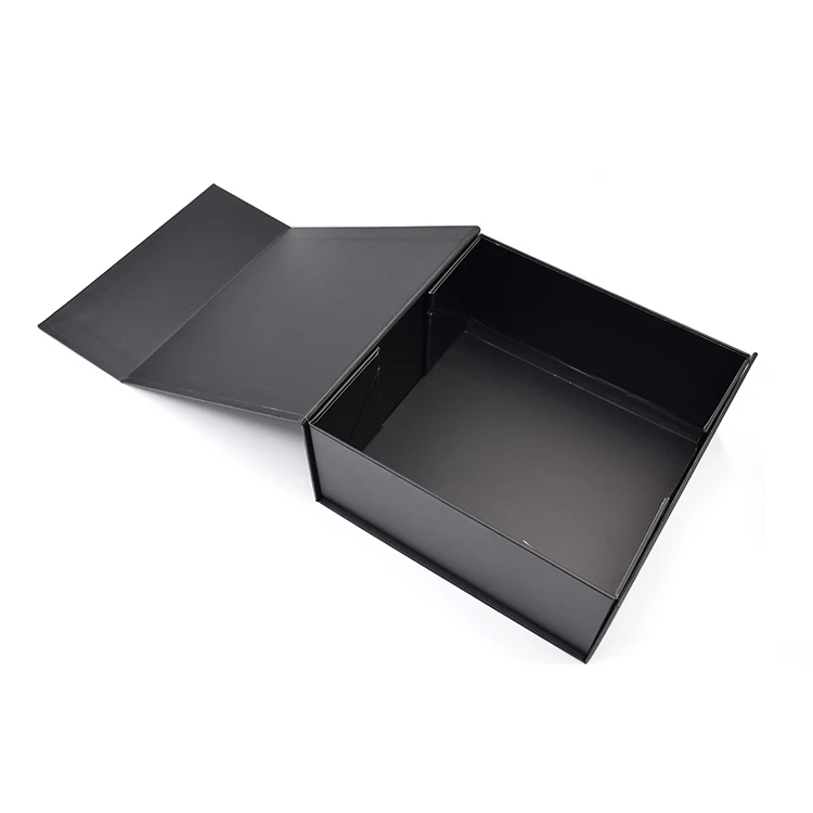 Magnetic Lid Wholesale Luxury Magnet Custom Logo Printing Folding Rigid Box Packaging With Black box packaging Gift Boxes