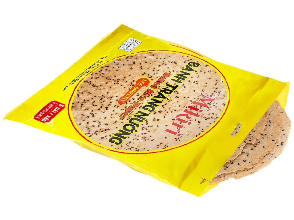 130G Flavor Coconut Baked Vietnam Rice Sesame Paper Cracker Ingredient Rice flour, sesame, coconut Eat as Snacks Biscuit Cracker