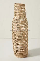 Natural handcrafted wicker woven bamboo seagrass vases Made in Vietnam