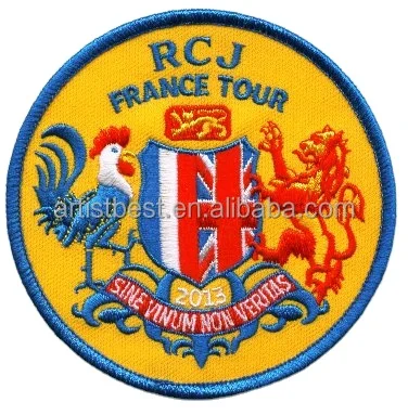 Embroidered country flag patch royal style insignia embroidery