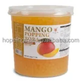 Mango Fruit popping boba  from Taiwan 3.4kg Bubble tea yellow  popping boba