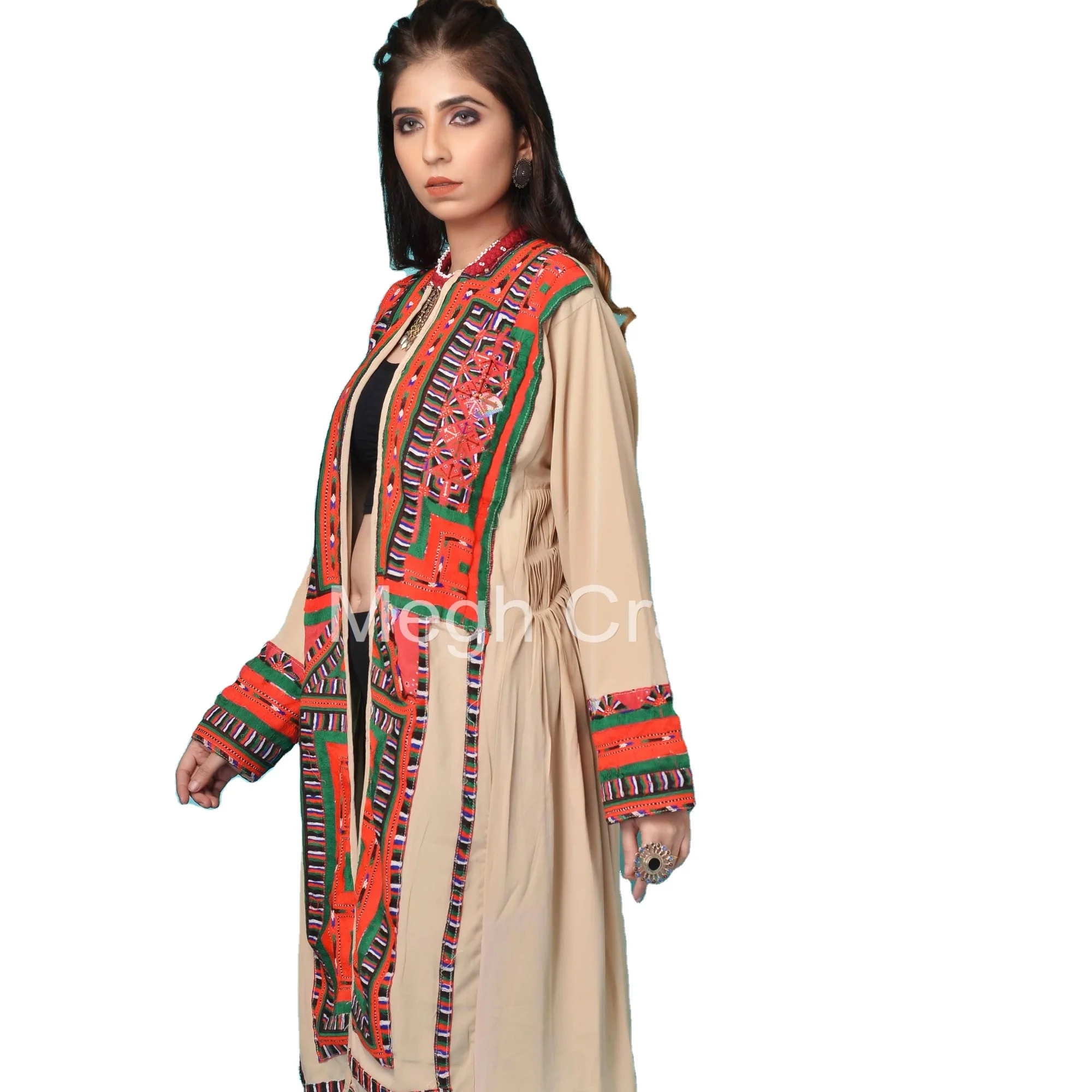 
Balochi Fashion Ethnic Long Frock/Dress - Kuchi Culture Fashion Wear Long Top - Gypsy Tribal Banjara Kuchi Tunic 