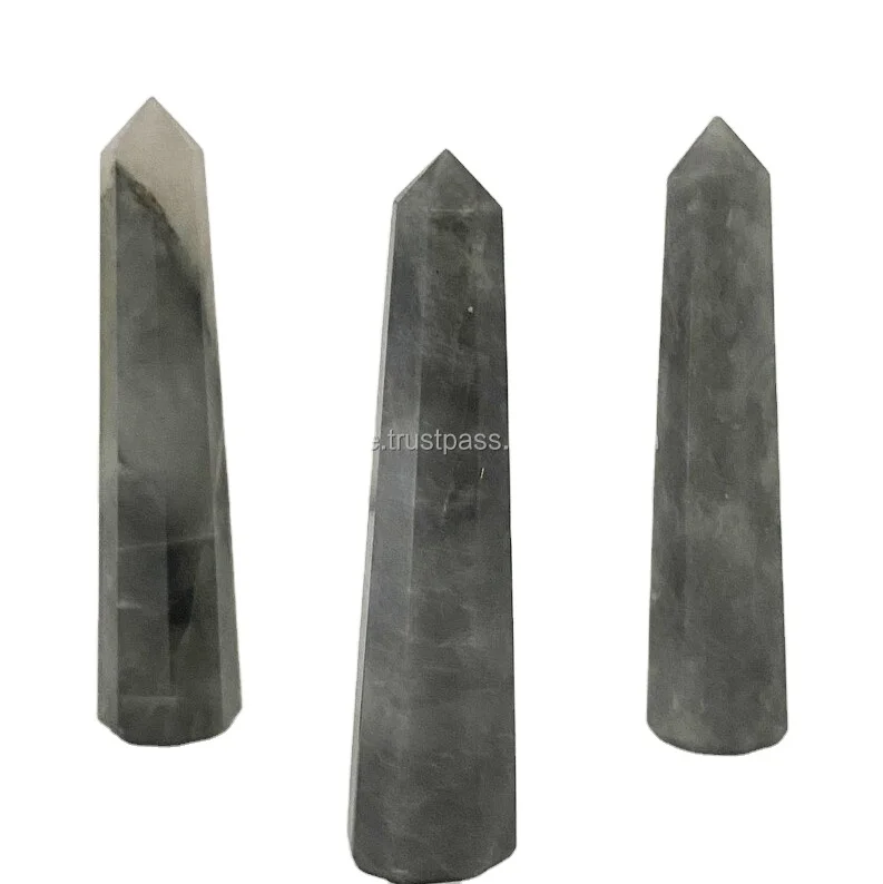 Wholesale Black Obsidian Wand Point Spiritual chakra crystals healing For decoration