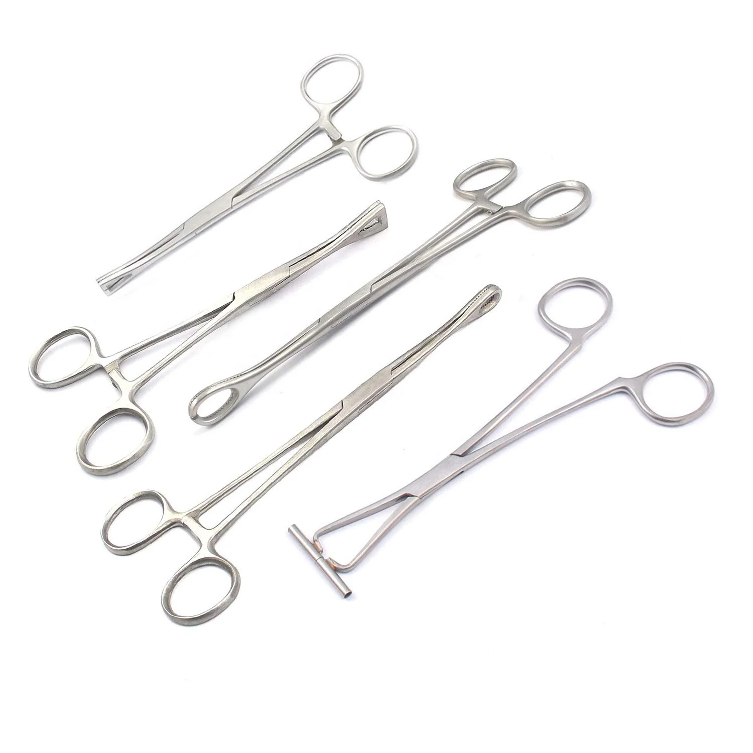 5 Pieces Body Piercing Instruments Kit Tools Pennington Forceps body piercing tools stainless steel made
