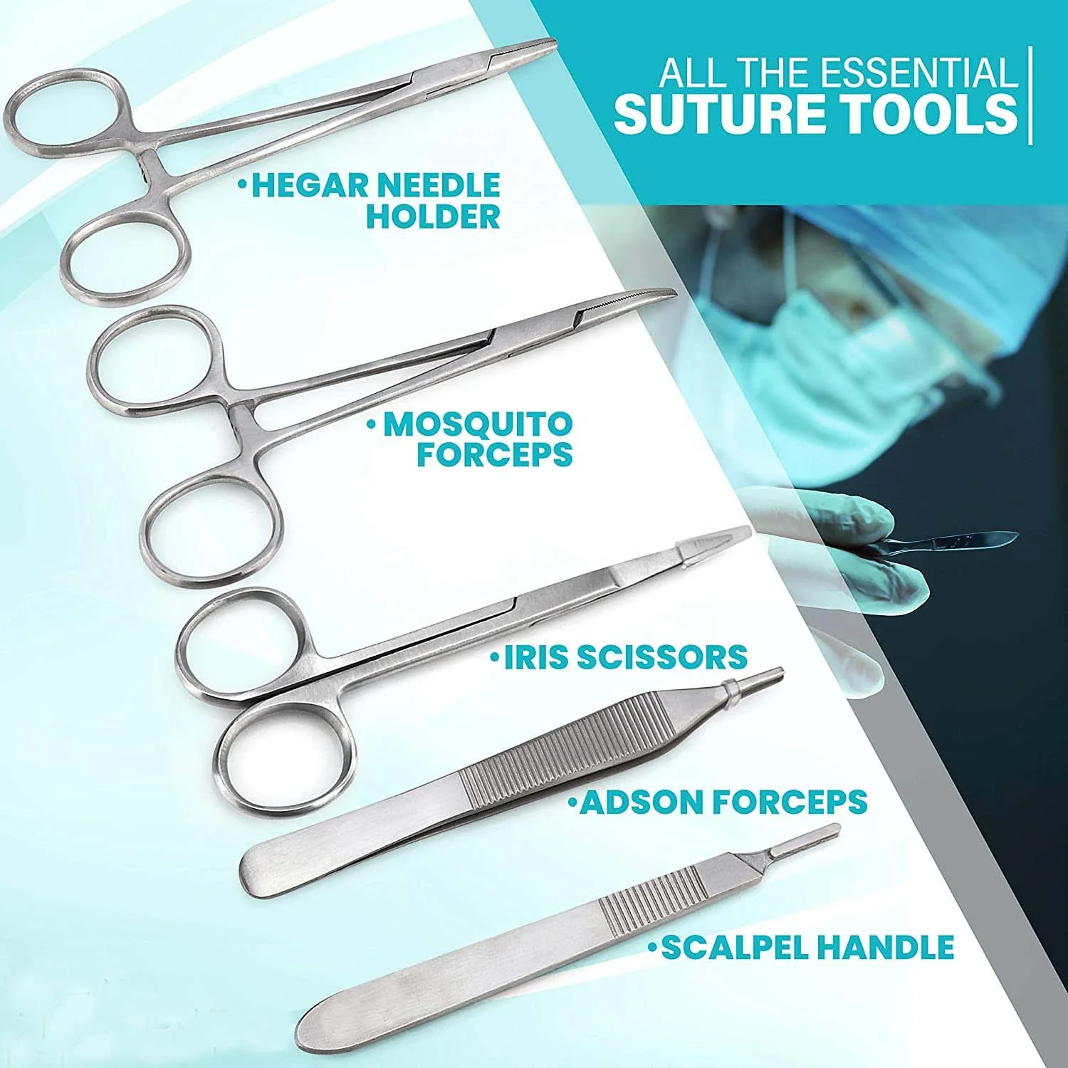 6 Pcs Suture Set Veterinary Medical Surgical Instruments Minor Surgery Kit best seller in cheap price supplier from Pakistan