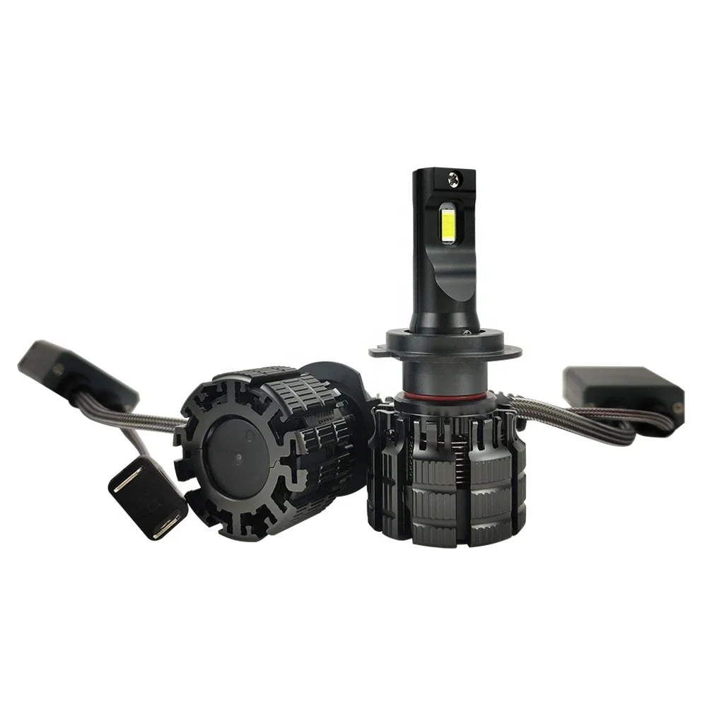 Factory Supply 9005 HB3 9006 HB4 H11 H4 H7 Led H1 H3 Auto Car LED Headlight 6000K Light Bulbs Fin heatsink 3570 led headlights