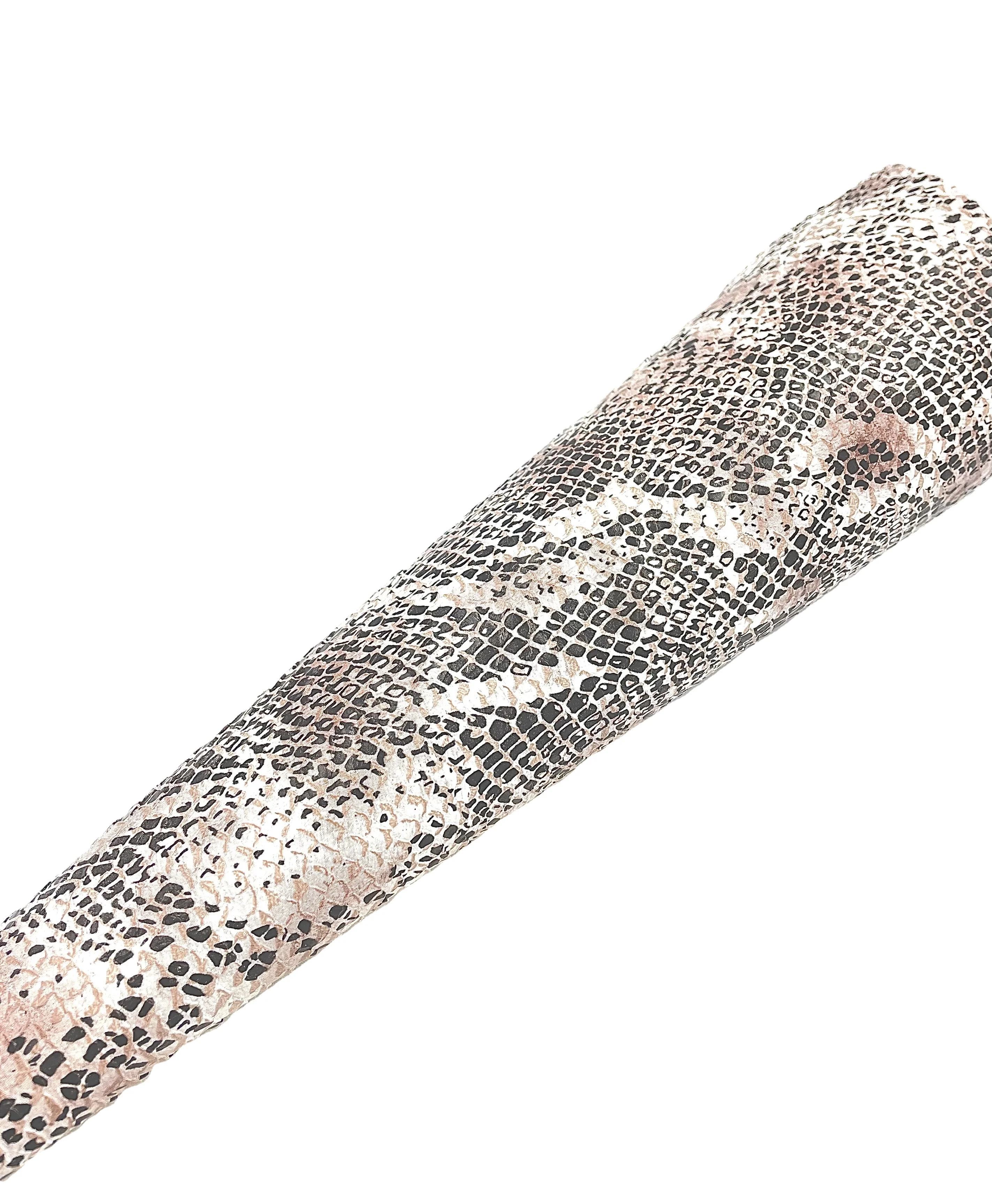 Высококачественная биоразлагаемая Водонепроницаемая полиуретановая вспененная искусственная змеиная кожа EPO для ремней и аксессуаров