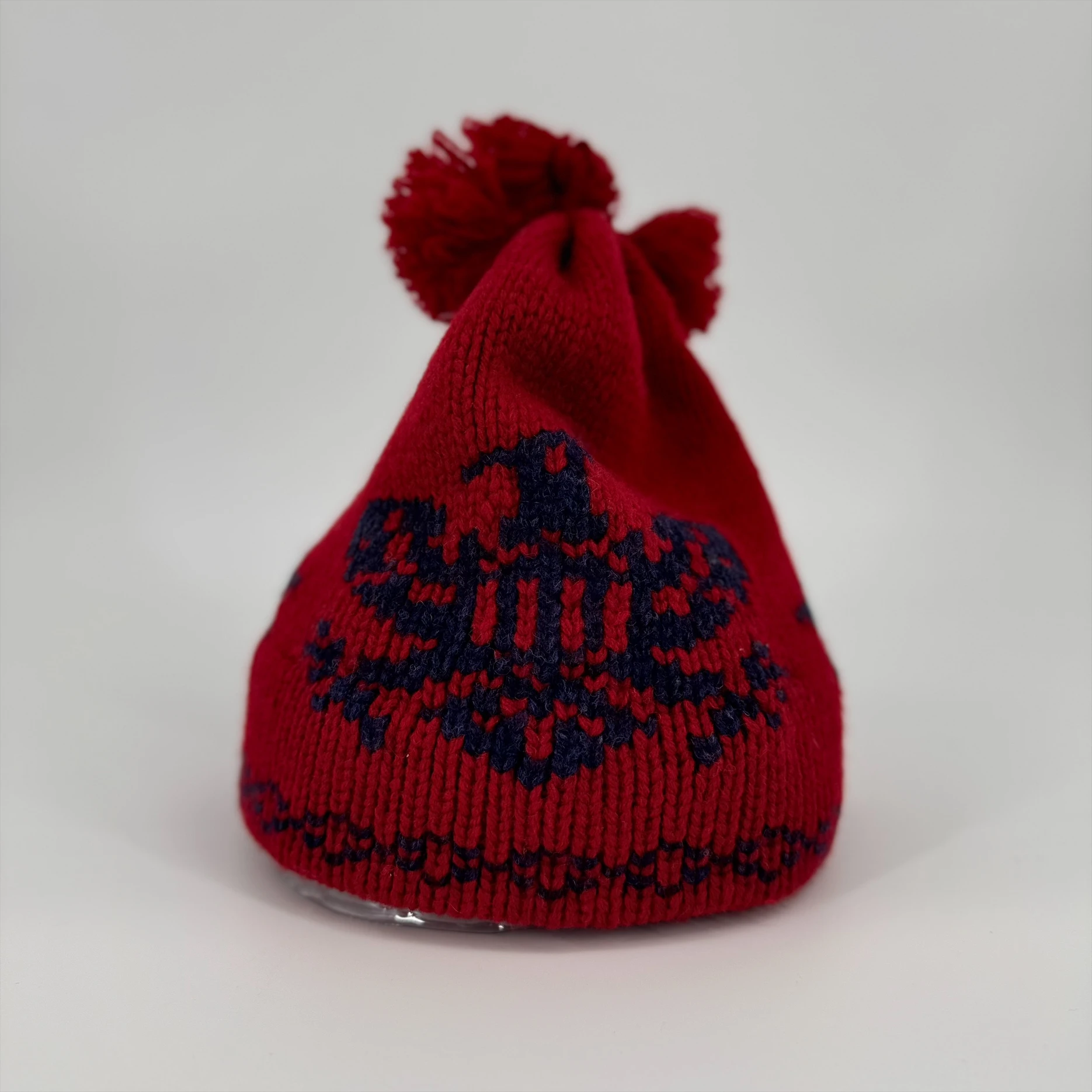 Custom ODM OEM Womens Mens Unisex Winter PomPom Bobble Beanie Pattern Stripe Jacquard Knit Soft Trendy Ski Beanie Hat