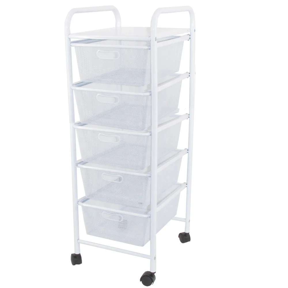 Hot Sale Made In Taiwan Easy Moving 5 Layers Large Capacity Rolling Drawer Trolley For Export