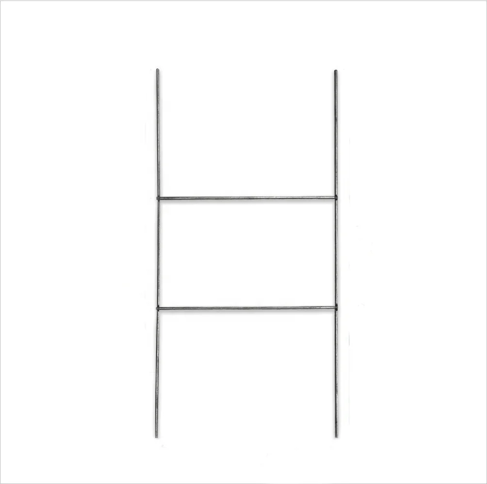 With heavy duty metal wire stakes for yard signs