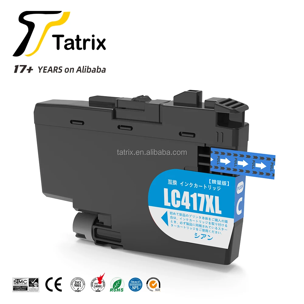 Tatrix LC417XL LC417 Премиум Цвет Совместимость принтера чернильный картридж для Brother HL-J7010CDW MFC-J5800CDW MFC-J7600CDW