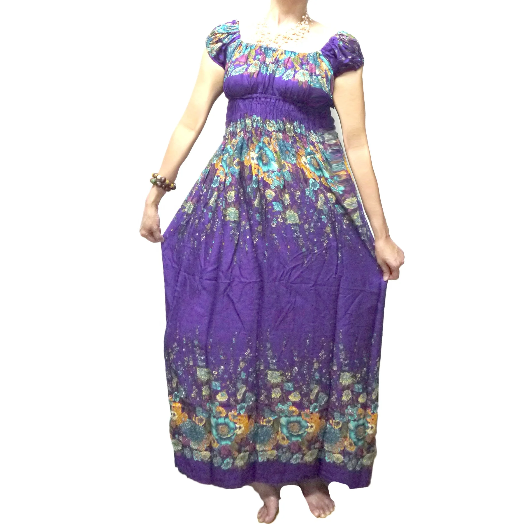 vintage retro HIPPIE BOHO HAWAII FLORAL BABYDOLL MAXI LONG DOLLY DRESSES cheap