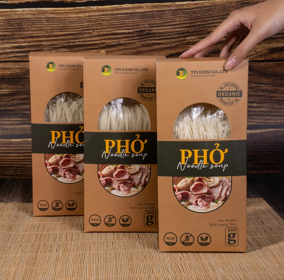New Design Wholesale Food Grade Noodle Vietnamese Rice Vermicelli Good Taste Boil To Eat Natural Ingredients Custom Packaging