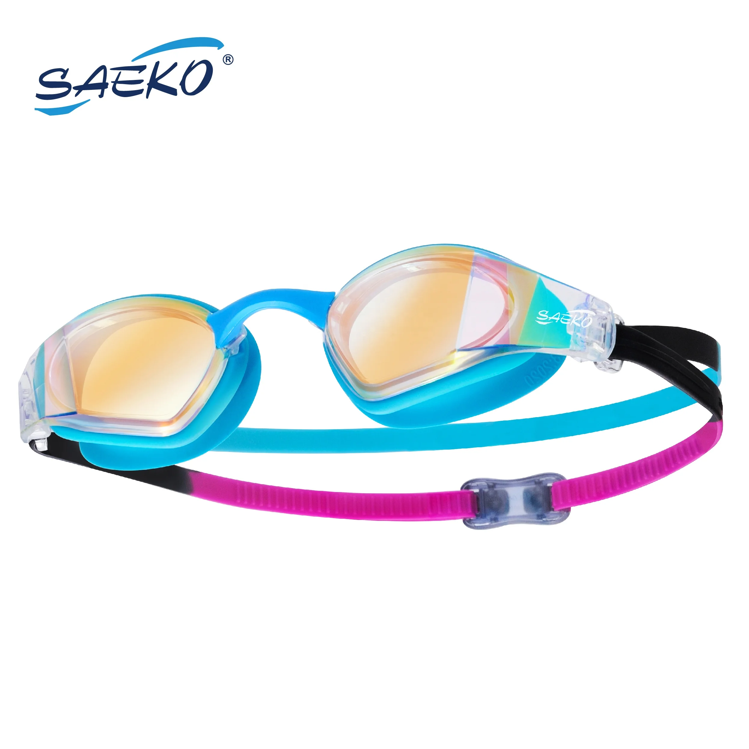 SAEKO UV 400 protected Anti-Fog Silicone Swimming Goggles Adults Teens Mirror gafas de natacion oculos de natacao