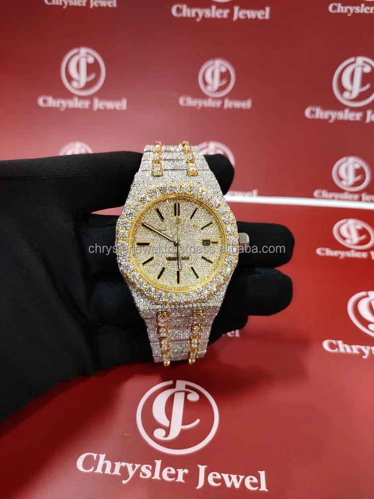 Luxury Alibaba 2024 Best Seller Supplier Manufacturer Wholesaler Exporter Good Price Moissanite Vvs Iced Out Watches In India