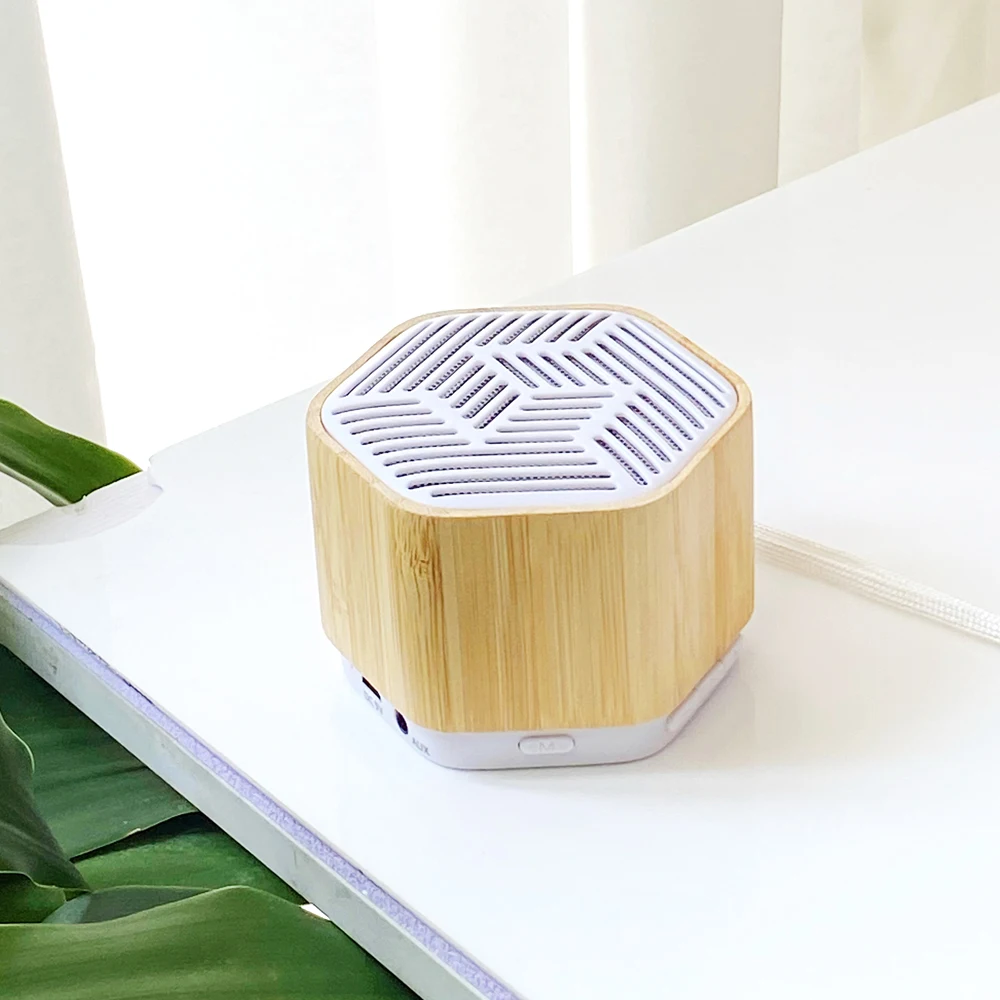 2024 Hot Selling Large Capacity Bamboo Bookself hifi BT Audio Player Speaker Portable Wood Speaker Wireless Music Box