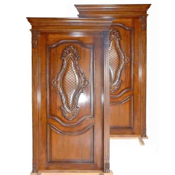 Solid Wooden Door Teak Mahogany Durian Wood Solid Doors wooden Panel Doors Home Hotel