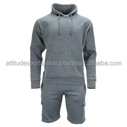 2024 Men High Quality Hoodie Set With Drawstring Ribbed Cuff For Men  Custom Logo #D
