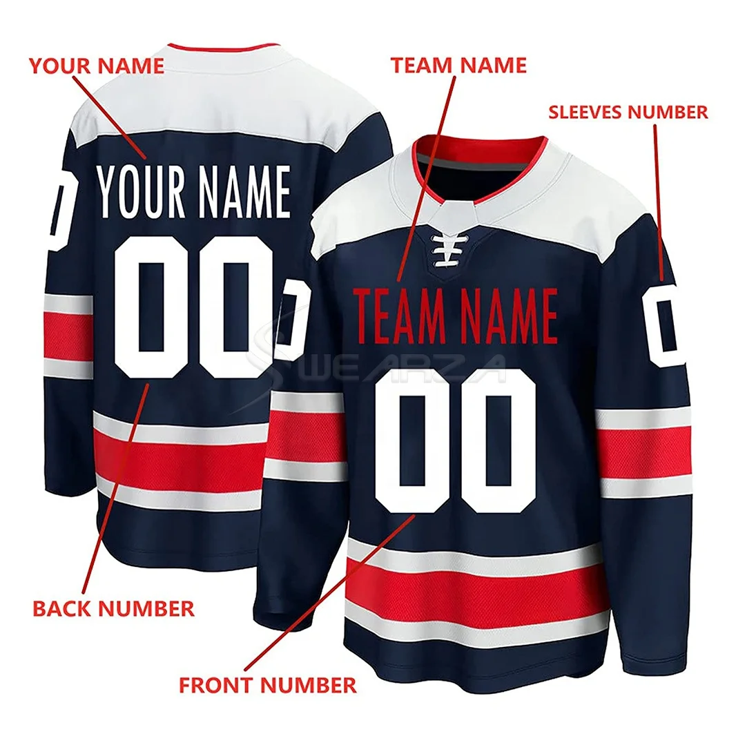OEM 100% Polyester Sport Ice Hockey Uniform Jersey Best Place To Buy Authentic Ice Hockey Jerseys