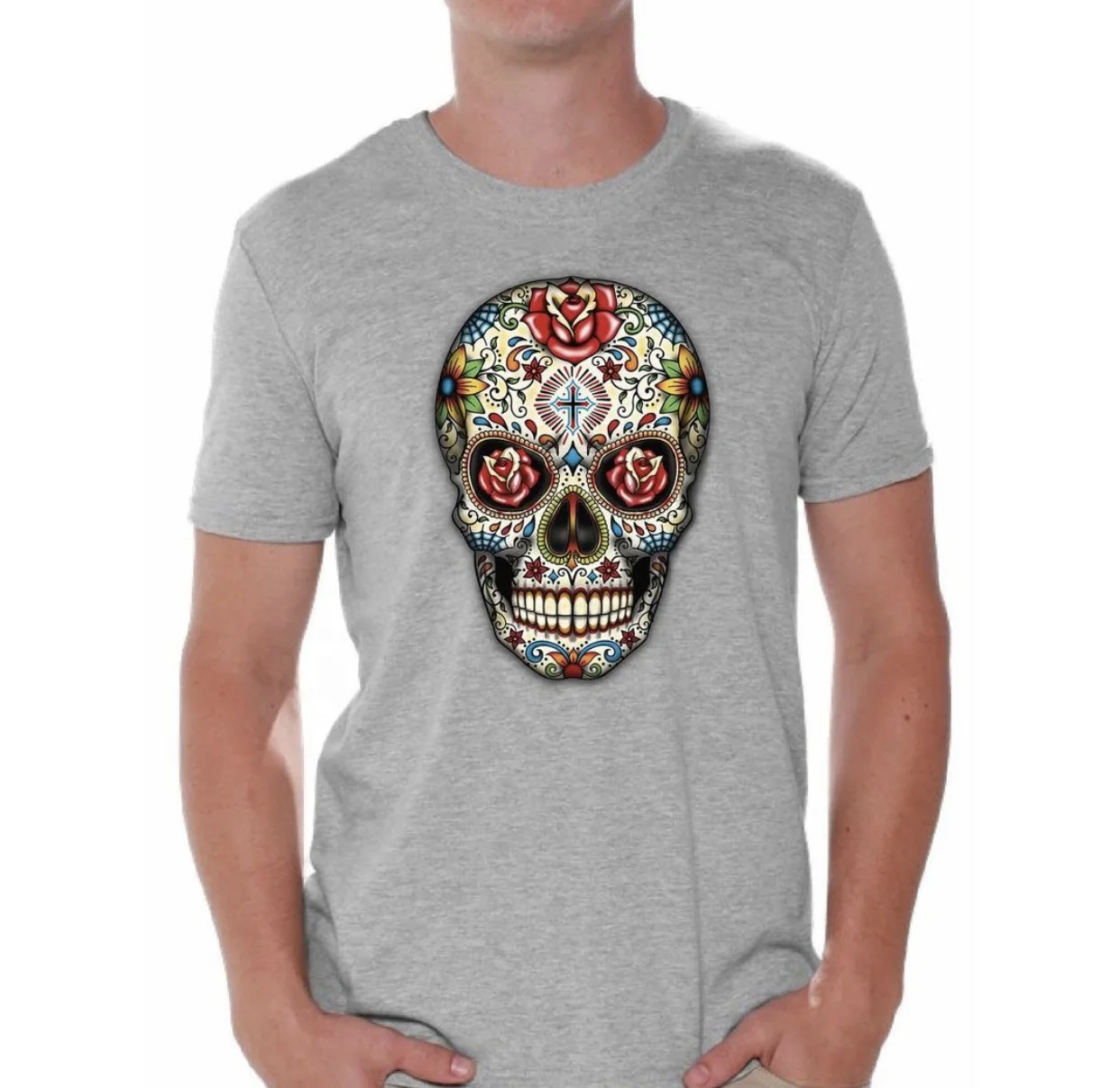 Мужские футболки на заказ белая футболка большого размера из 100% органического хлопка с цветной вышивкой логотипа мужские