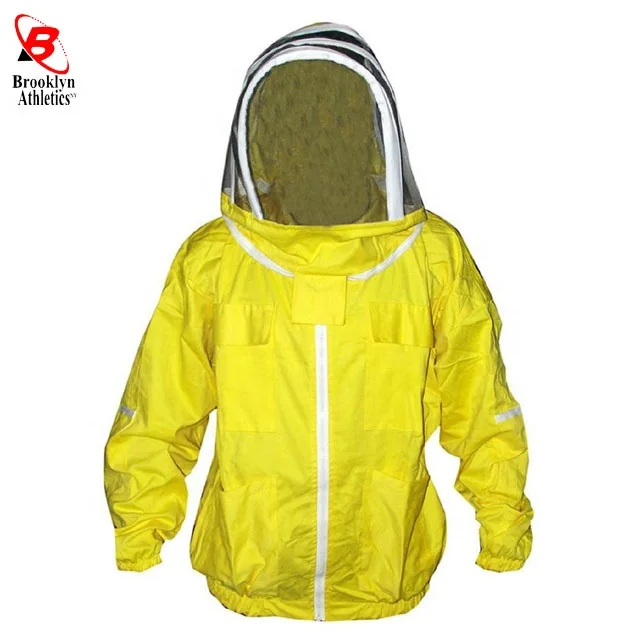 Professional Beekeeper Jacket Premium Breathable Cotton Coverall with round Veil Protective Work Clothing Safety Suit