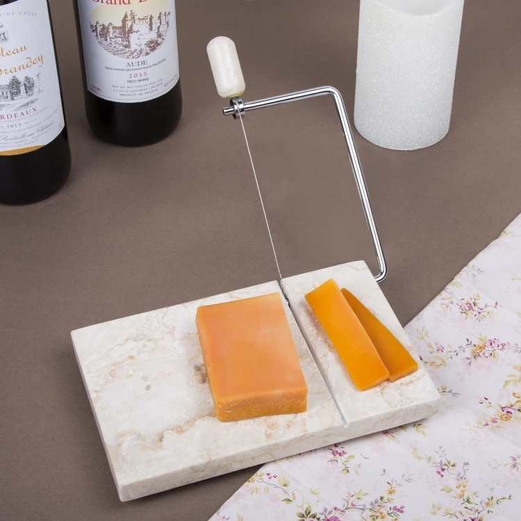 Natural Champagne Marble Cheese Board Slicer