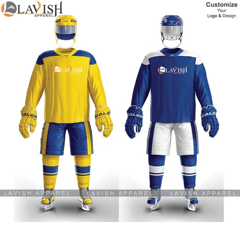 Ice Hockey Short and Ice hockey Jersey with Custom Print and Ice hockey Uniform Pants Sublimated Uniform