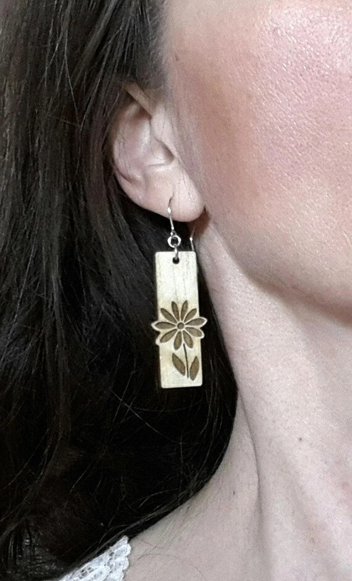 Engraved Wooden Earrings SVG file Glowforge Earrings, Earrings SVG Rectangular earrings, handmade designs.