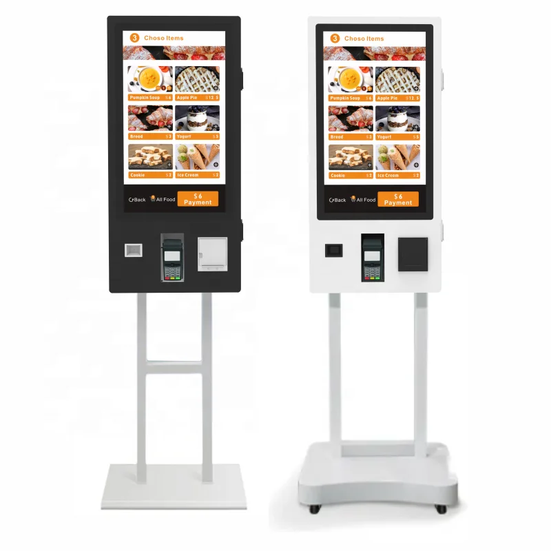 Touch LCD Menu Self Ordering Kiosk Payment Machine Restaurant Self Service Device