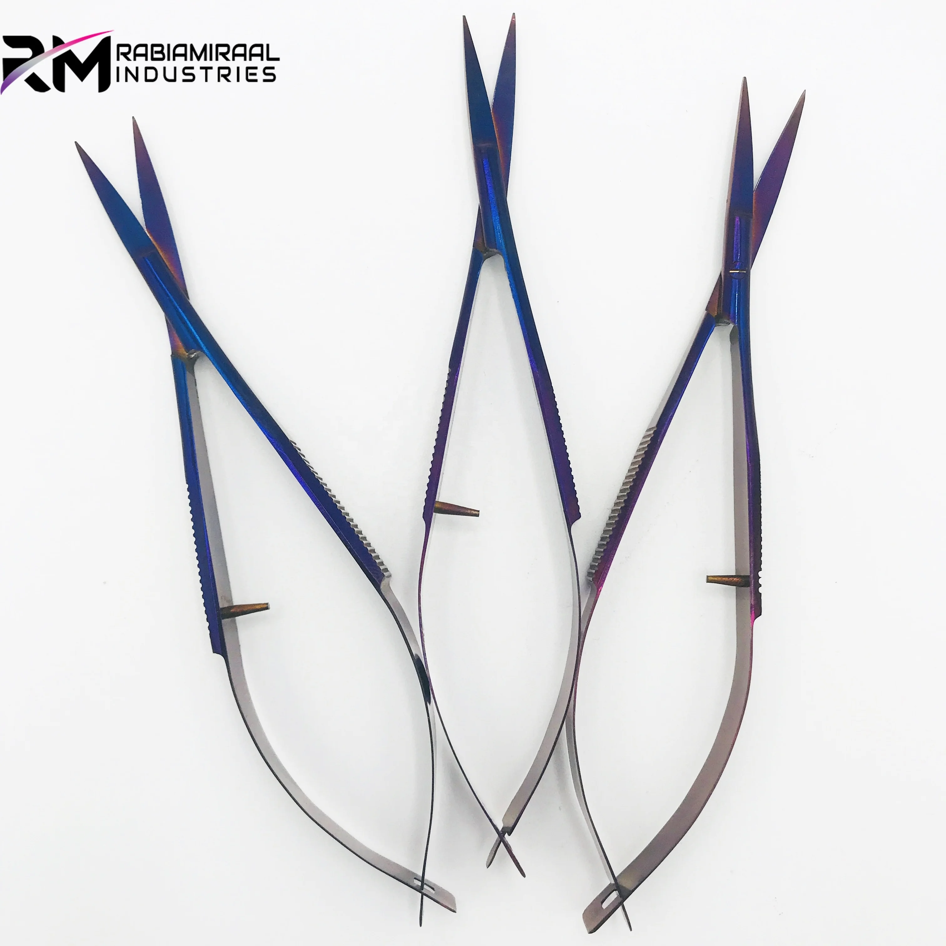 Good Quality Purple Spring Scissors Manicure Trimming Eyebrow Scissors Private Label Customized and Packaging