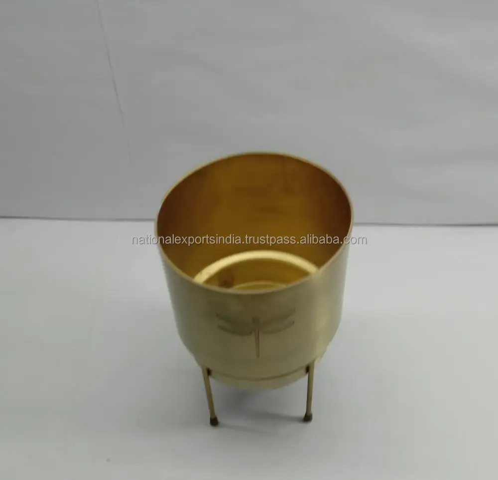 Factory Modern Planter Stand Plant Pots Round Flower Plant Stand Metal for Indoor Outdoor  home decor gold flower stand