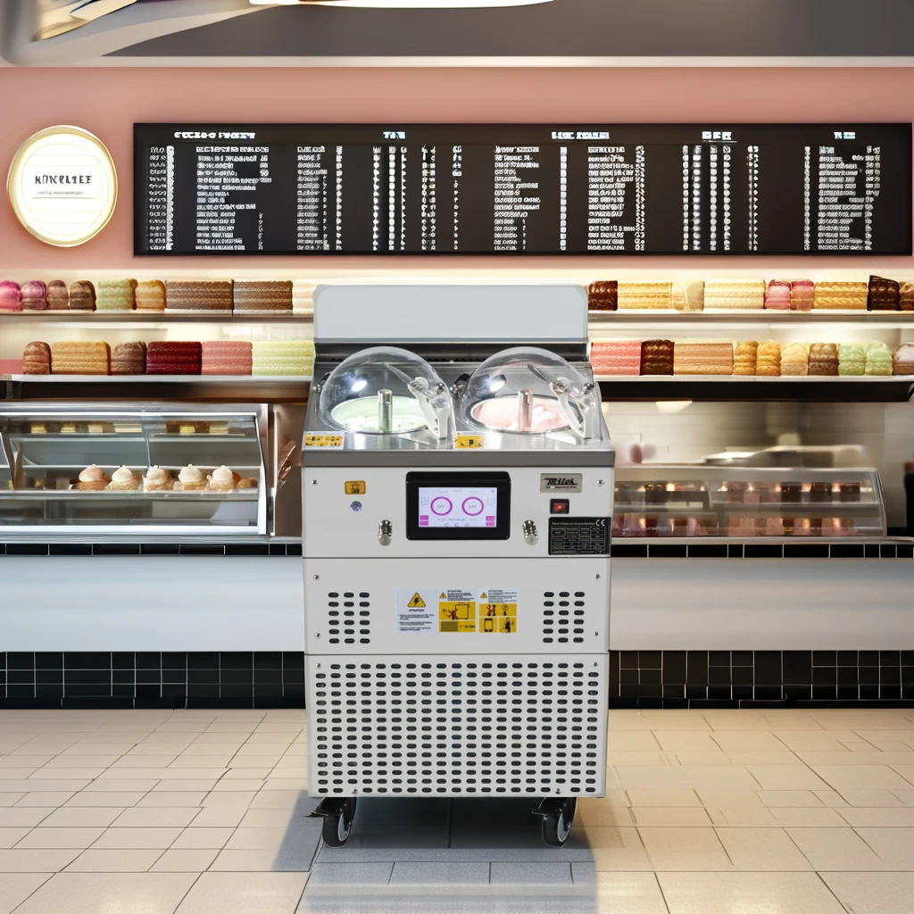 Teddy Bear 2 Flavour Gelato Machine Professional Ice Cream Maker Hard Serve Ice Cream Maker Hot Sale Commercial Batch Freezer