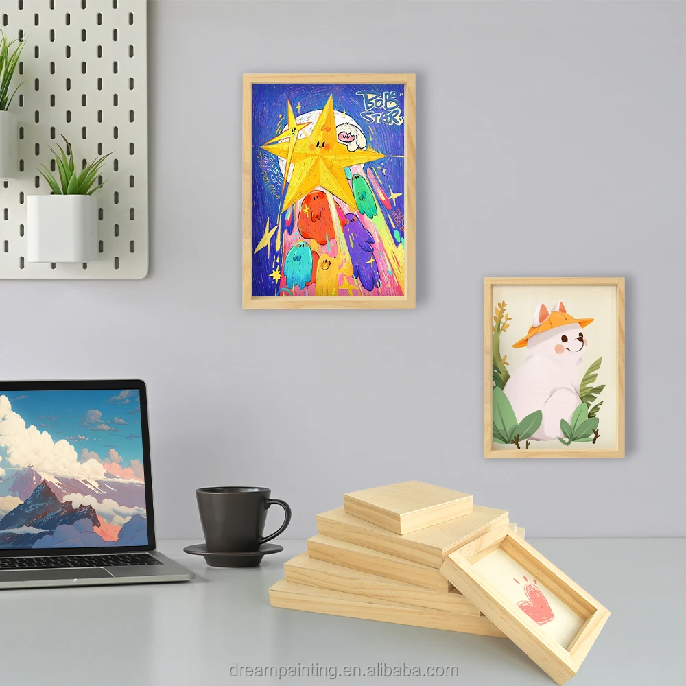 Falling in Art Unfinished Wood Panels for Painting,Wooden Canvas 8x10 Inch 1.8cm Deep,Cradle Boards for Pouring,Burning and More
