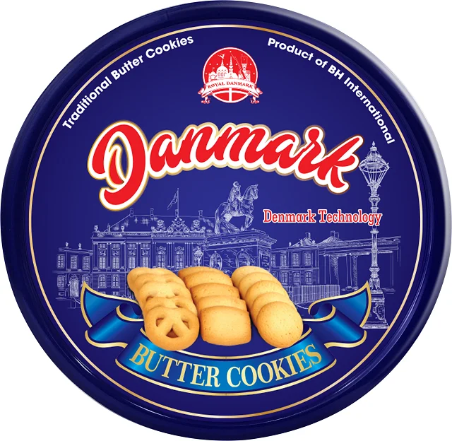 Вкусное печенье с Датским маслом Премиум-Качества, 681 г, жестяная коробка, срок годности 12 месяцев