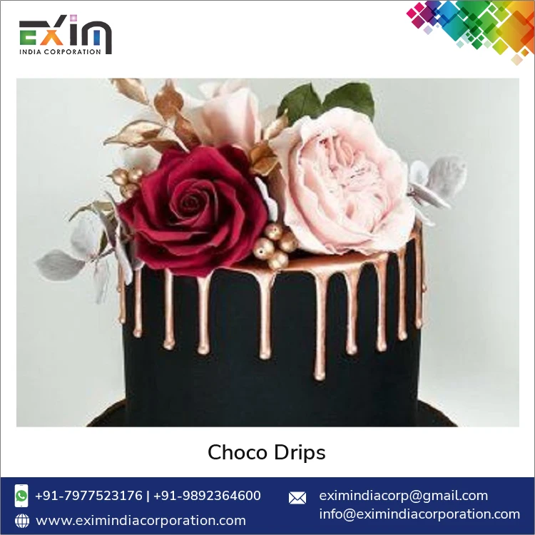 Bakery Items & Cake Decoration Usage Food Grade Silver Color Choco Drips Available in Handy Bottle