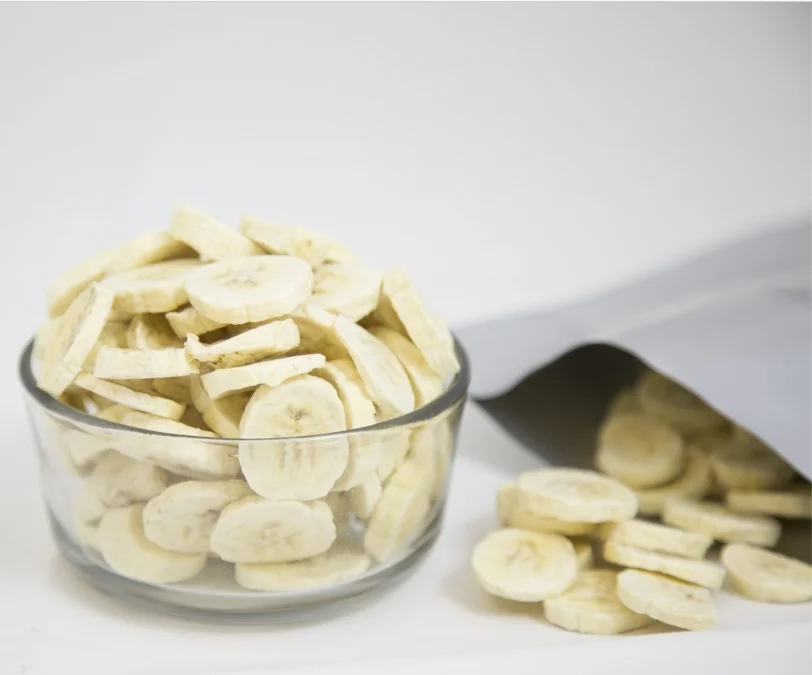 Wholesale Dried Banana Chips 100% Organic Freeze Dried Banana Slices Organic High Quality