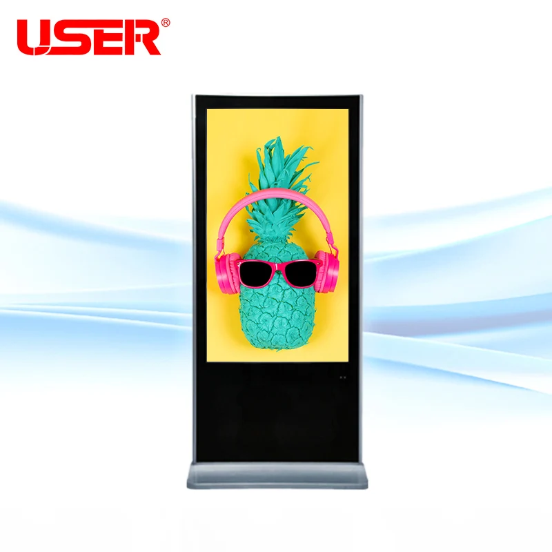 55' Floor Standing Indoor Digital Kiosk With CMS Function touch screen Advertising  Digital Signage  and displays