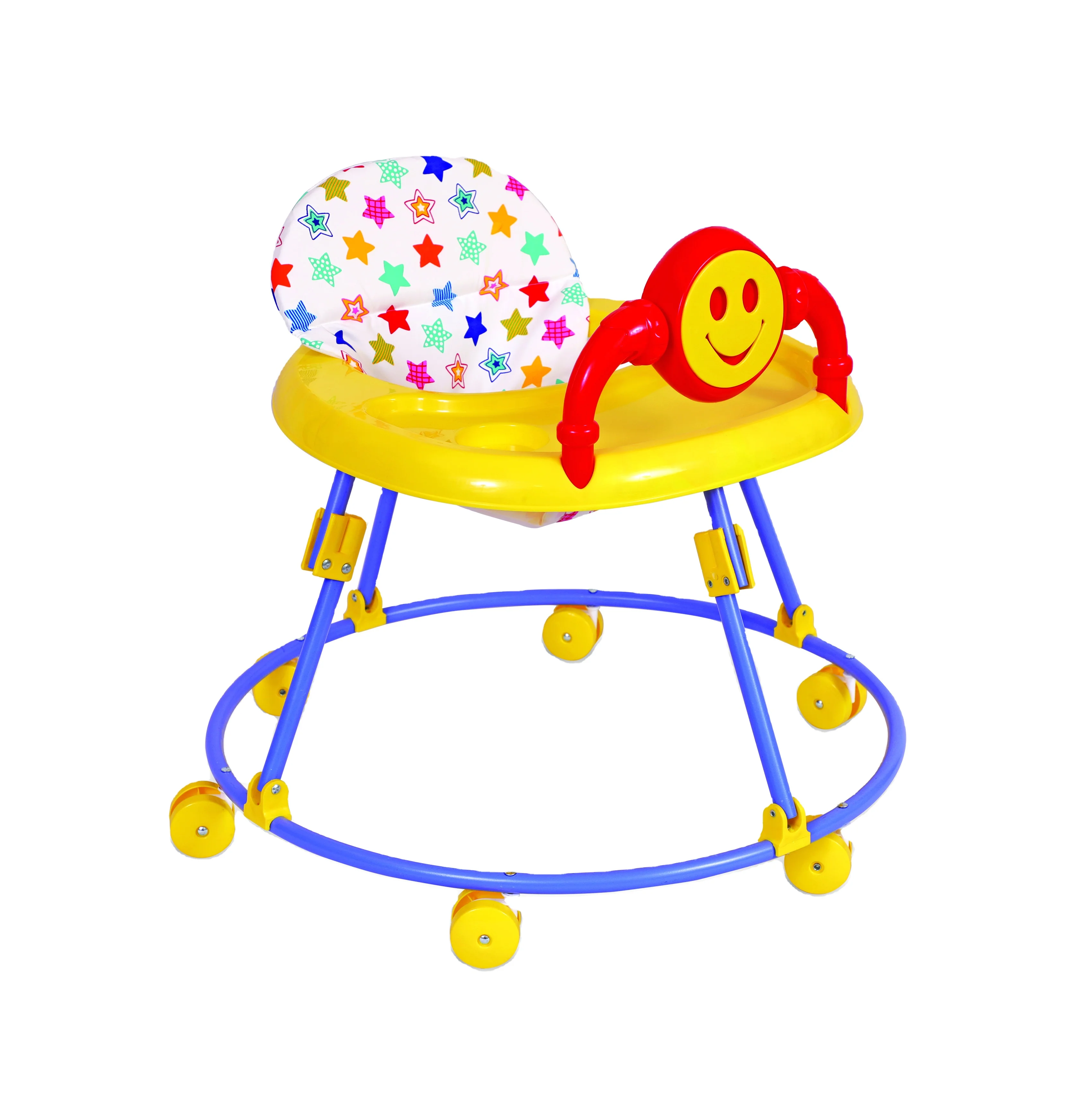 Elegant Cream Color Baby Activity Learning Smiley Round Walker Wholesale Baby Walkers Care Manufacturer From India